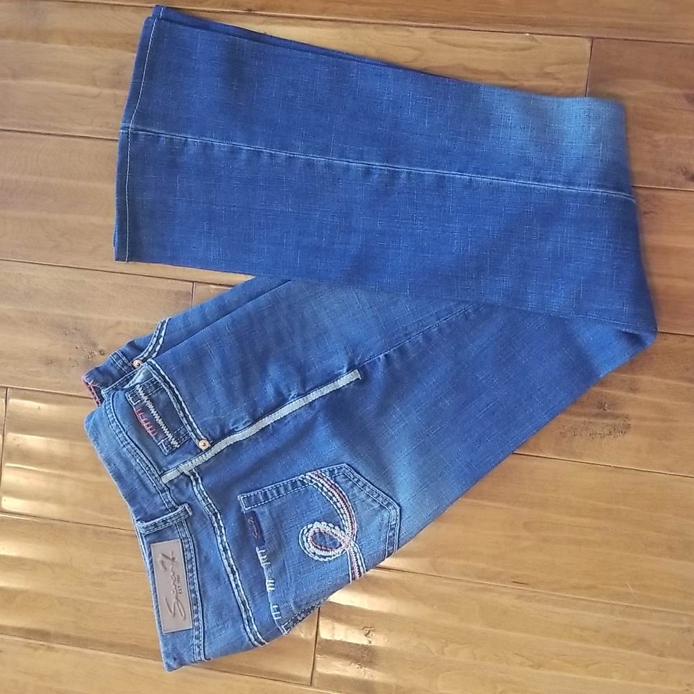 SEVEN7 Bootcut Thick Stitch Jean's 28 x 31.5
